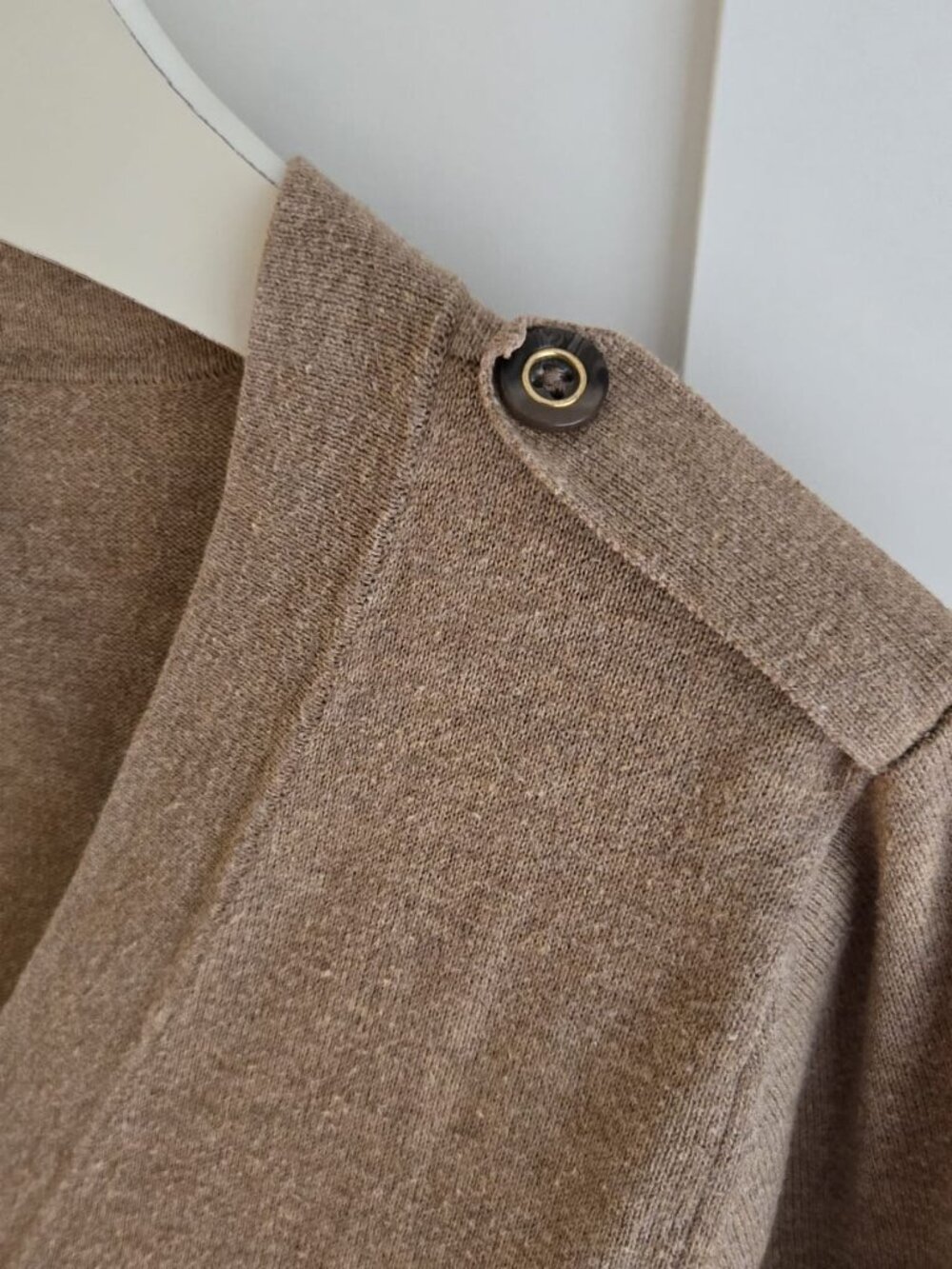 100% Cotton Banana Republic Taupe Cardigan Size M PTP20 - Picture 6 of 11